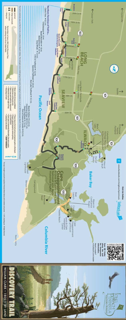 Map To Long Beach Wa Peninsula Washington Beaches Trail Maps Map