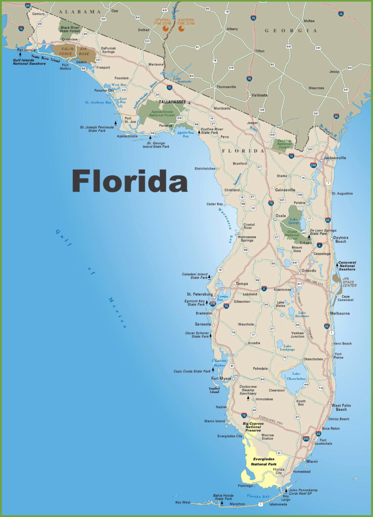 Mapas Detallados De Florida Para Descargar Gratis E Imprimir