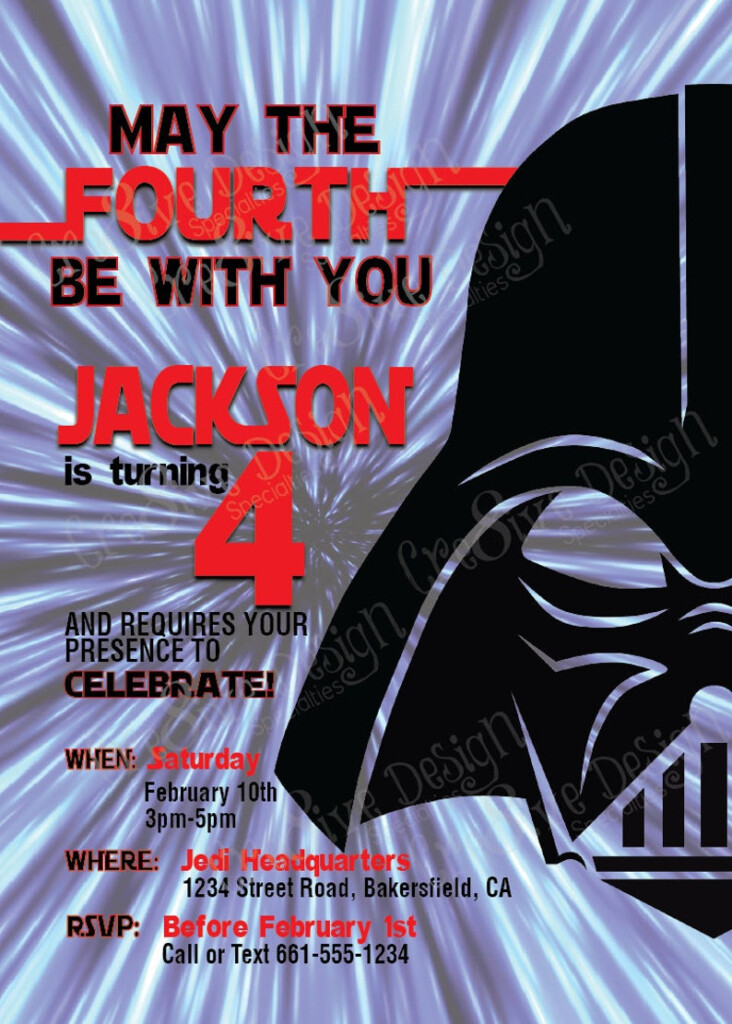 May The Fourth 4th Be With You Star Wars Birthday Printable Etsy