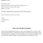 Memo Template All Form Templates