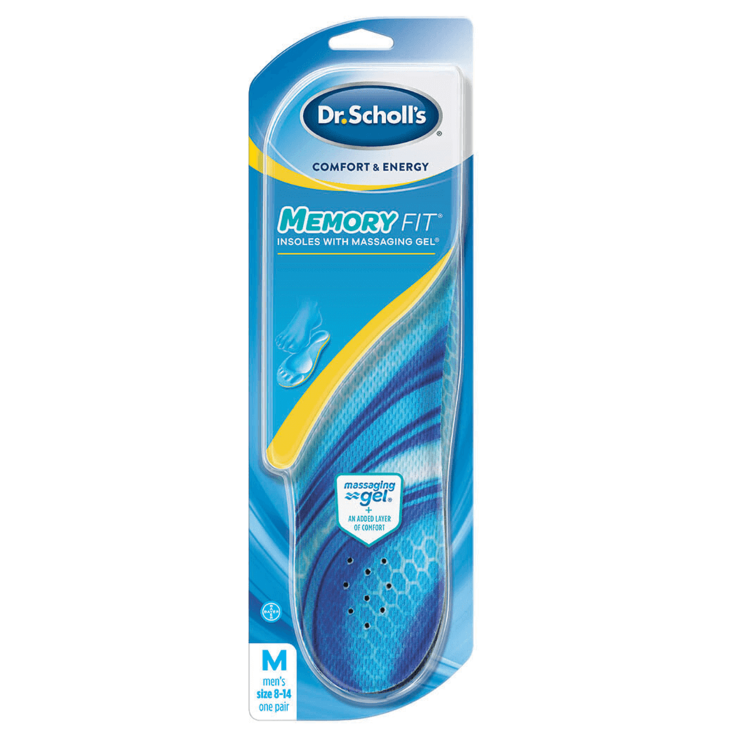 Memory Foam Insoles With Massaging Gel Dr Scholl s 