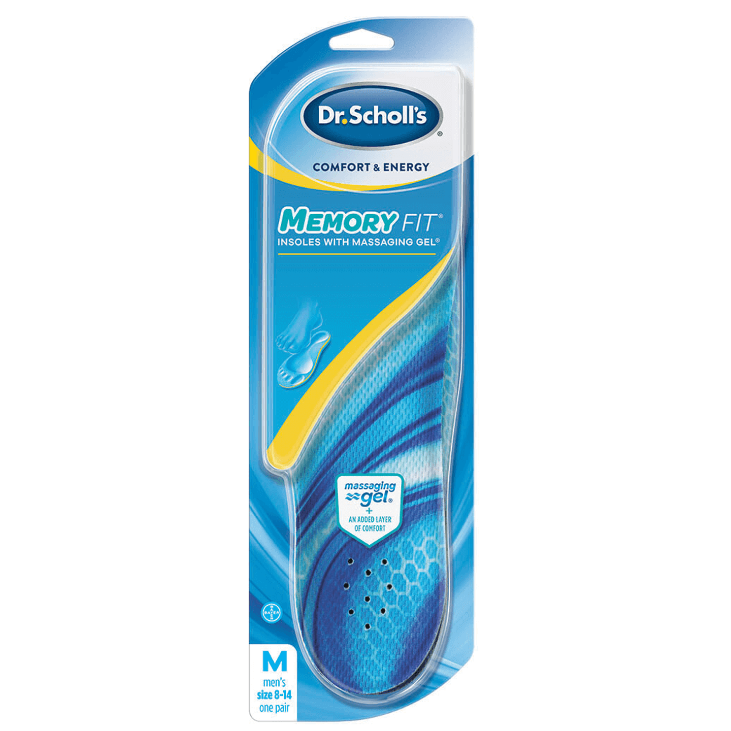 Memory Foam Insoles With Massaging Gel Dr Scholl s