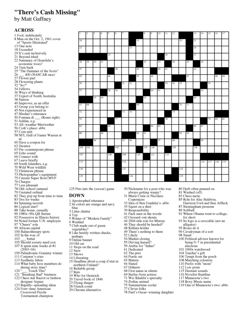 Merl Reagle s Sunday Crossword Free Printable Rossy Printable