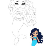 Mermaid Princess Coloring Page Printable