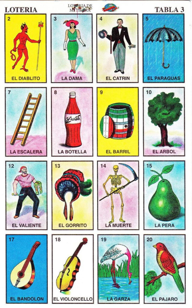 Mexican Loteria Cards The Complete Set Of 10 Tablas Etsy Loteria 