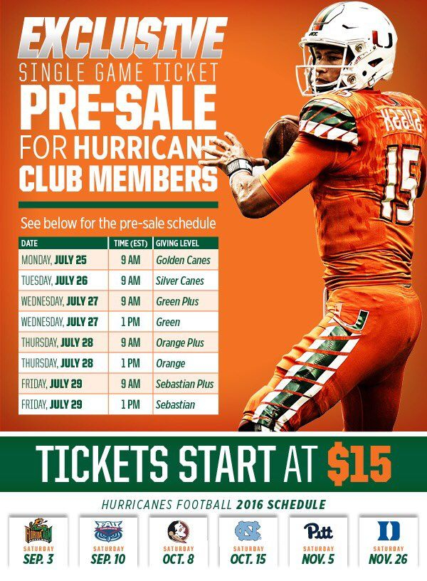 Miami Hurricanes Football Schedule BrianaLarkin