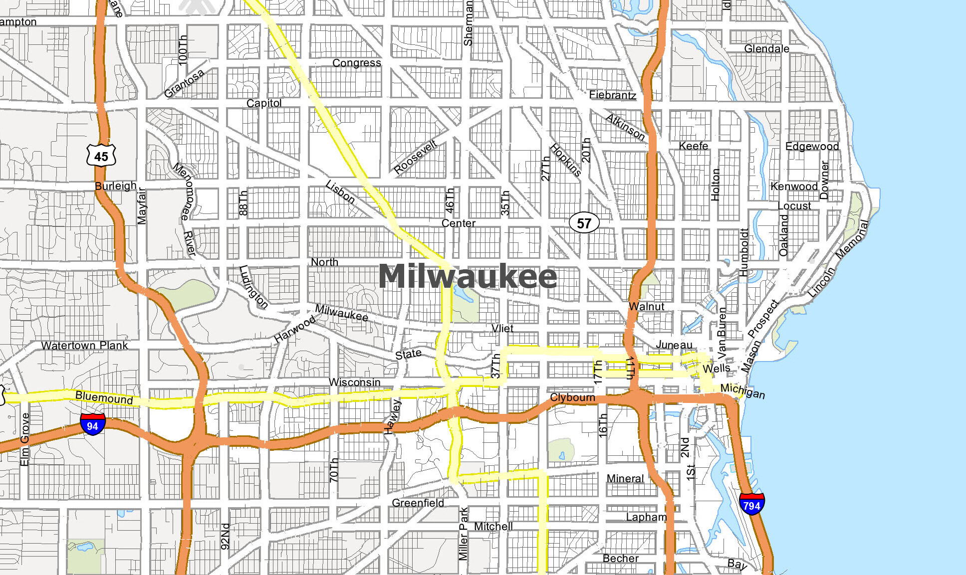 Milwaukee Map Collection Wisconsin GIS Geography