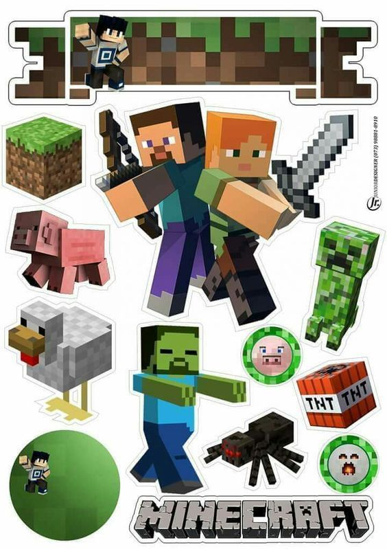 Minecraft Party Free Printable Cake Toppers Oh My Fiesta For Geeks 