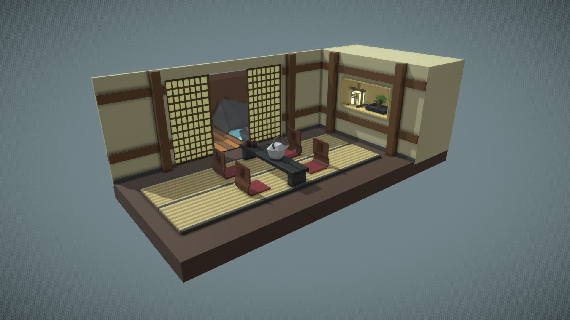 Minka House Japanese Traditional House Download Free 3D Model By