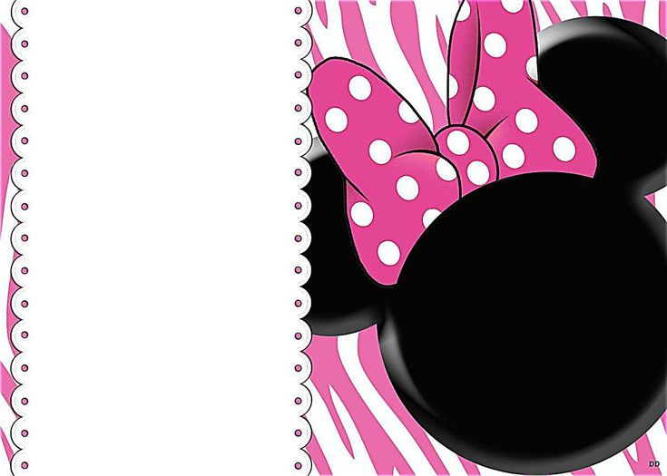 Minnie Mouse Blank Invitation Minnie Mouse Invitations Minnie Mouse 