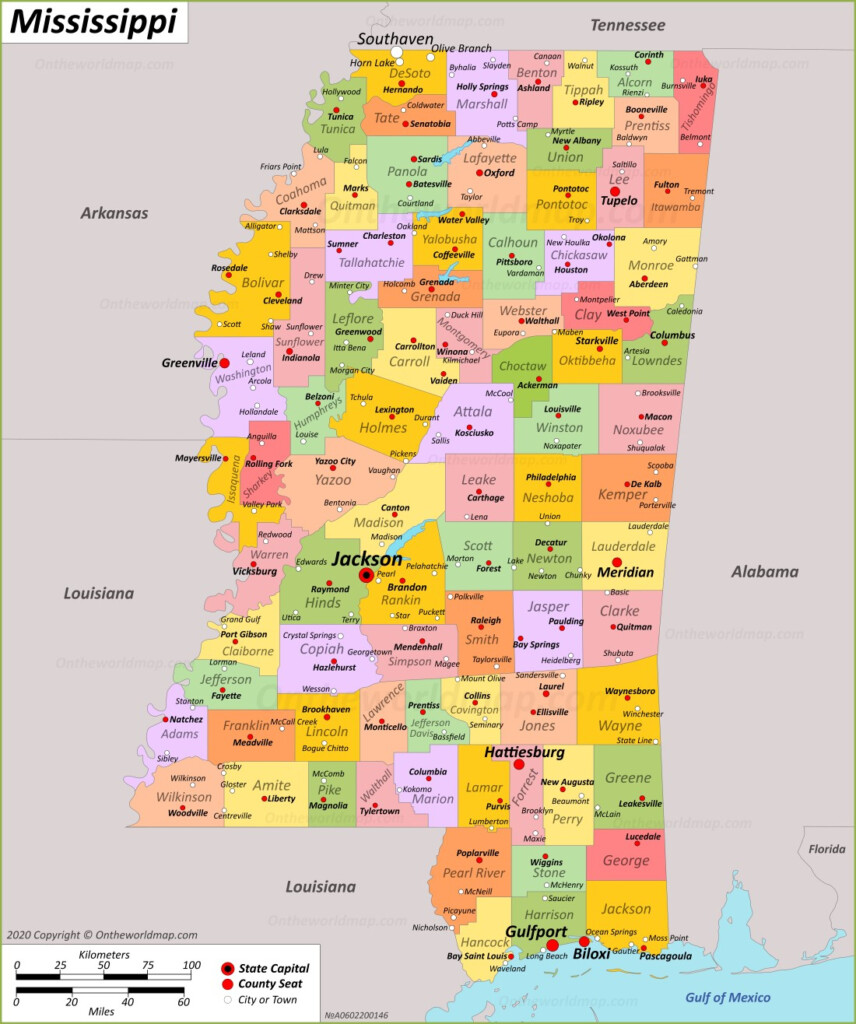 Mississippi State Map USA Maps Of Mississippi MS 