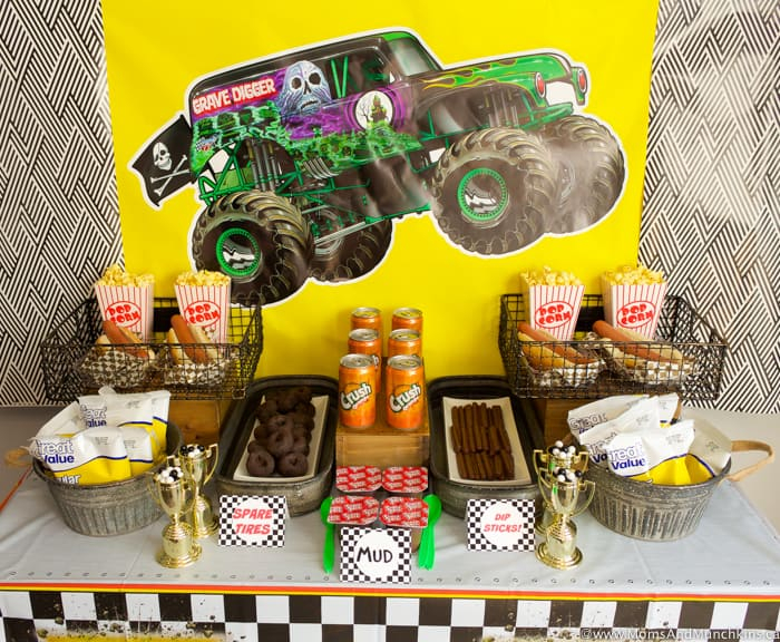 Monster Truck Birthday Party Ideas Moms Munchkins