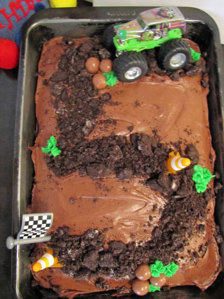 Monster Truck Themed Birthday Cake School Time Snippets