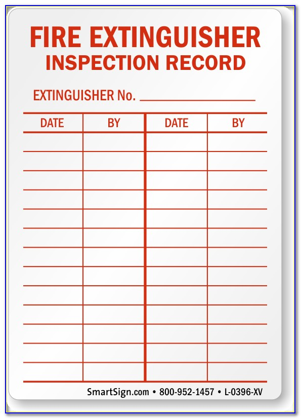 Monthly Fire Extinguisher Inspection Form Pdf Form Resume Examples 