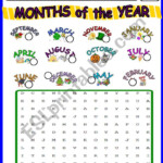 Months Of The Year puzzle ESL Worksheet By Bburcu