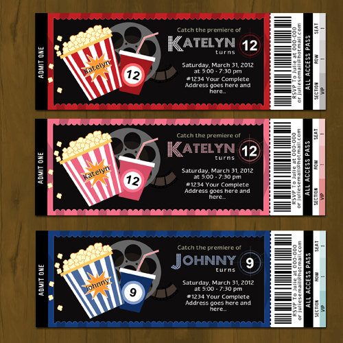 Movie Night Ticket Invitation On Storenvy