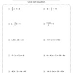 Multi Step Equations Worksheets Math Monks