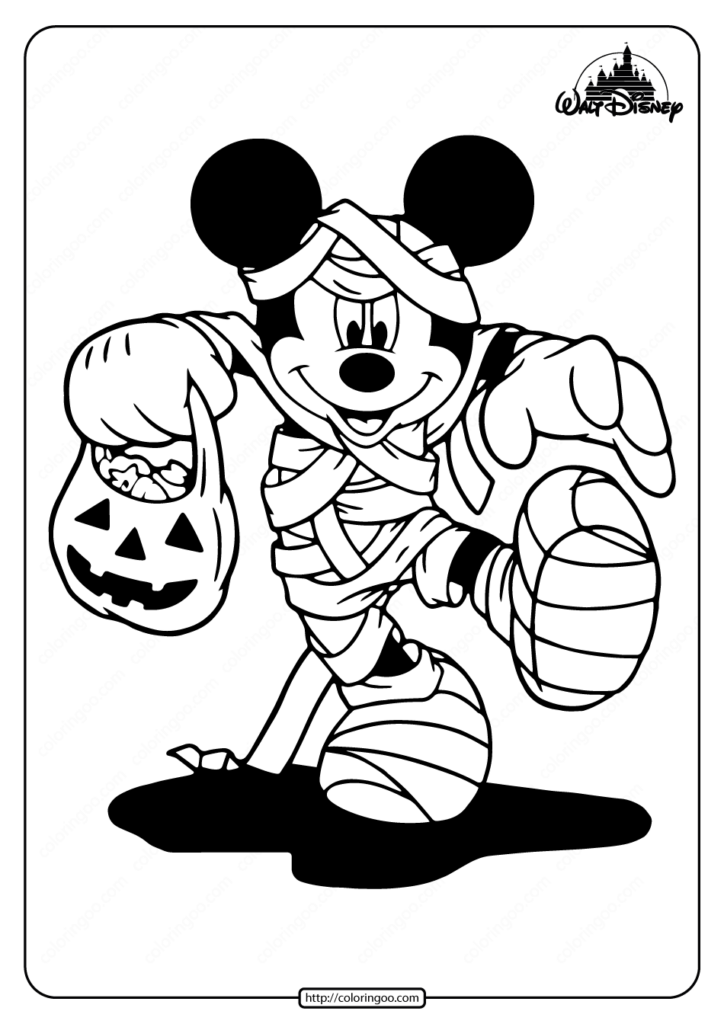 Mummy Mickey Mouse Coloring Pages Free Printable Coloring Pages For Kids