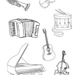 Musical Instruments Coloring Pages To Download And Print For Free