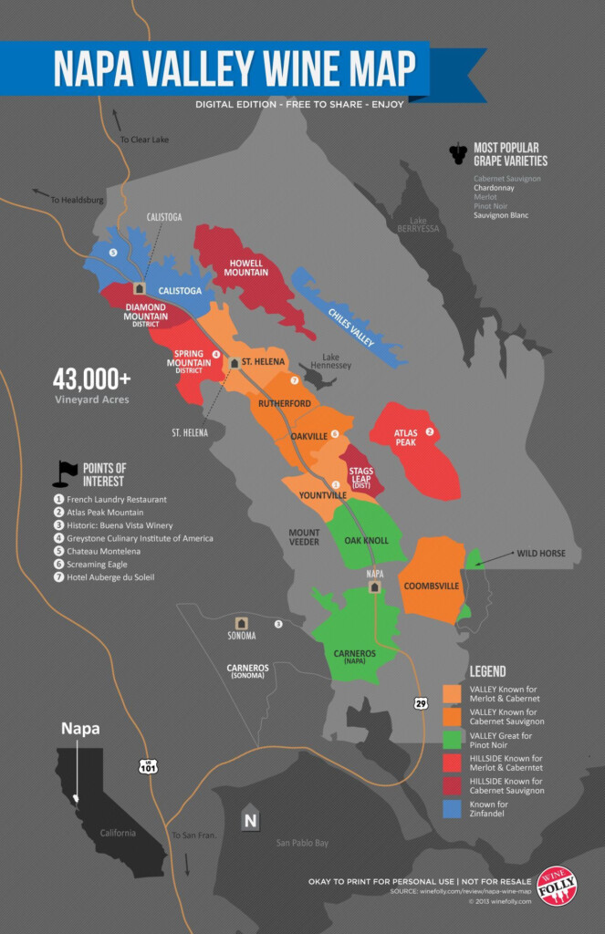 Napa Valley Wine Guide And Map wineries Wine Map Napa Valley Map 