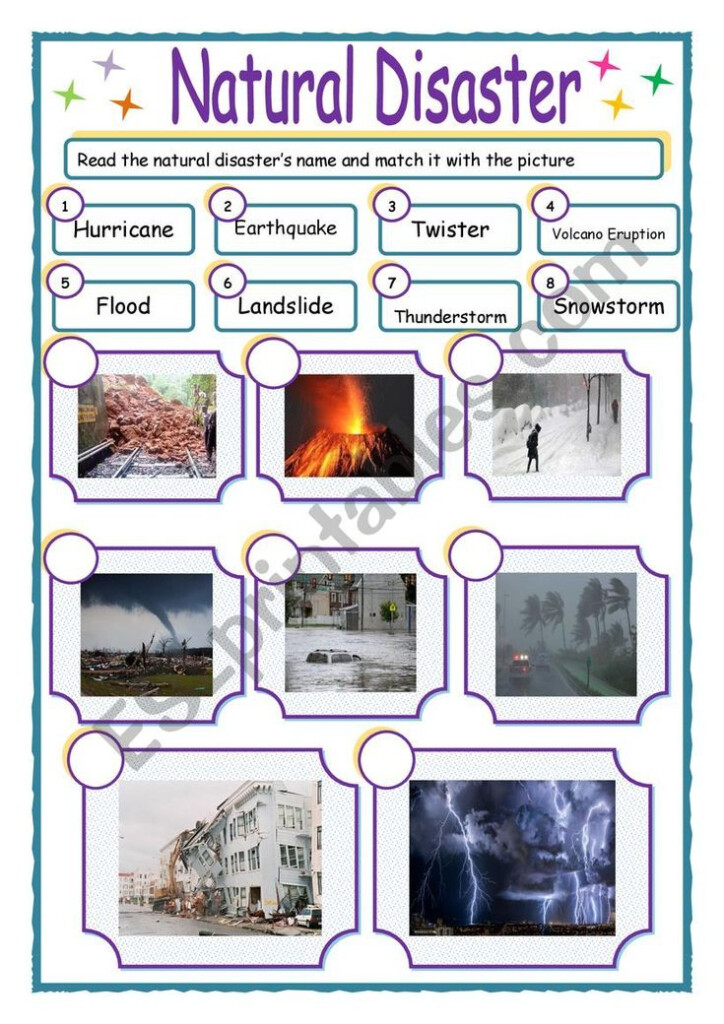 Natural DIsasters ESL Worksheet By Raka26 Natural Disasters 