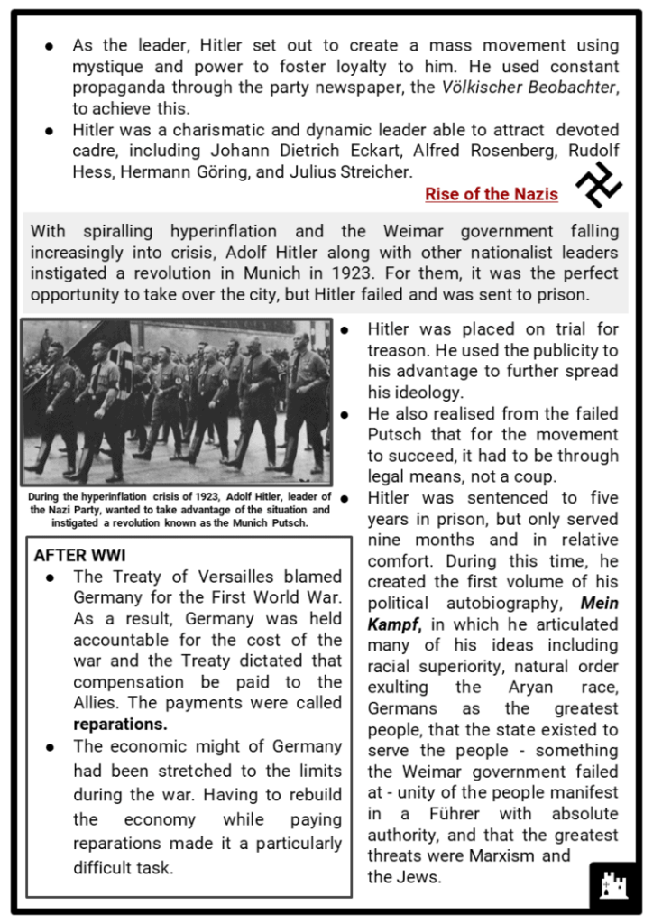 Nazi Germany Facts Worksheets Life History Women Religion