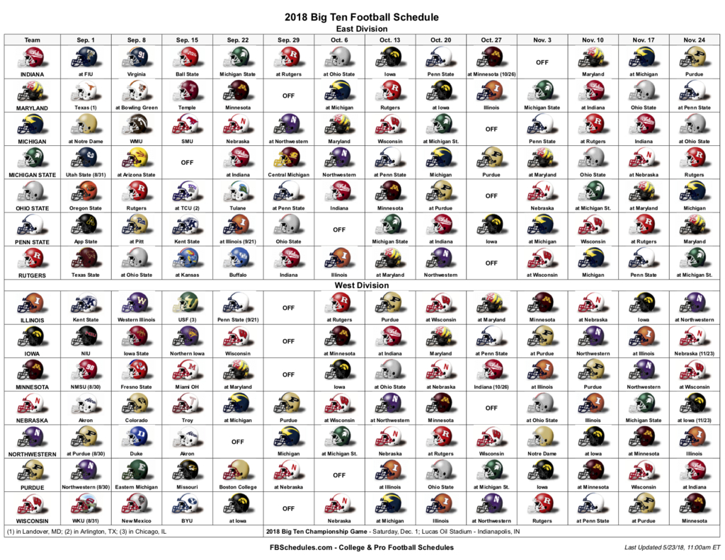 Ncaa Football Spreadsheet Within 2017 College Football Helmet Schedule 