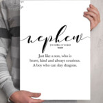 Nephew Definition Prints Printable Word Posters Gift For A Etsy India