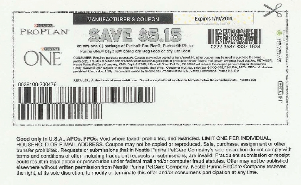 Nestle Purina Coupons Purina One Discounts Purina Pro Plan Savings