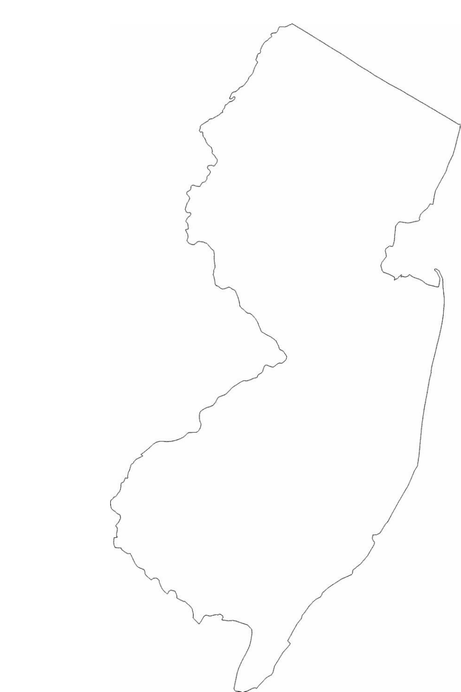 New Jersey State Outline Map Free Download
