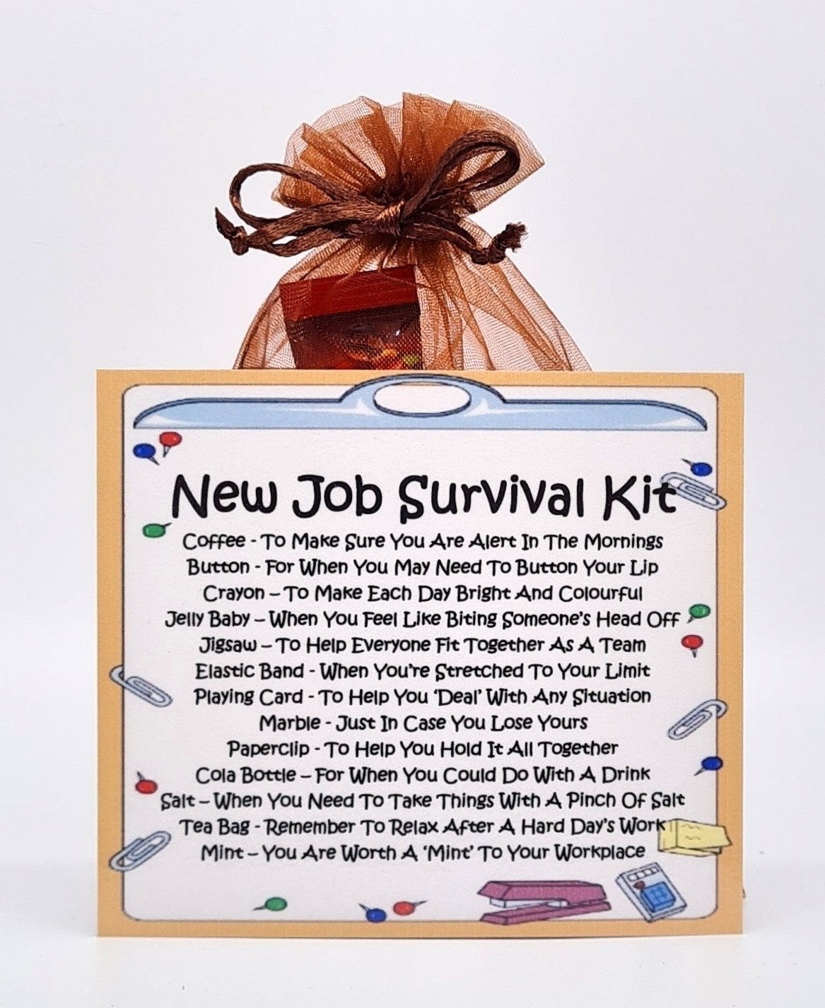 New Job Survival Kit Fun Joke Novelty Gift Present Etsy