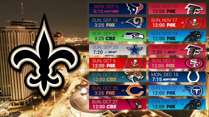 New Orleans Saints 2019 Desktop PC City NFL Schedule Wallpaper New 