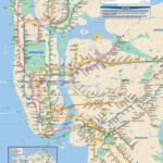 New York City NYC Manhattan Brooklyn MTA Subway Train Map Poster