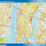 New York Downtown Map Wall Maps Of The World Countries For Australia