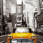 New York Posters New York Yellow Cab Poster FL0376 Panic Posters