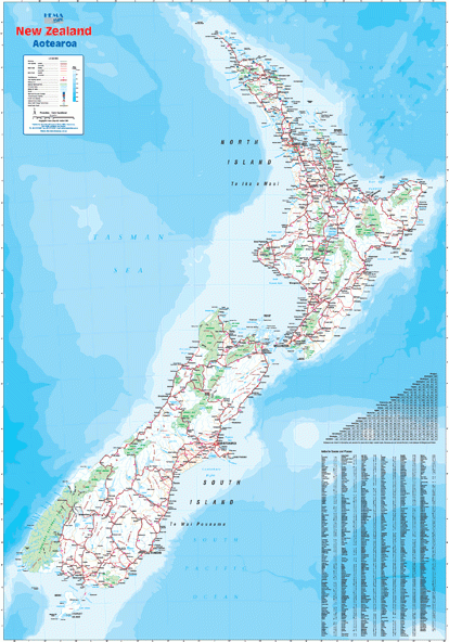 New Zealand Wall Map By Hema Maps MapSales
