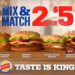 News Burger King Two For 5 Mix Match Deal Brand Eating