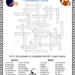 NFL Football Teams Crossword Puzzle