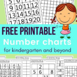 Number Chart 1 100 FREE Printable Including Blank Skip Counting