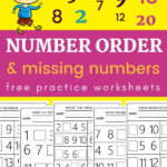 Number Order Kindergarten Free Printable Worksheets Numbers 1 20 In