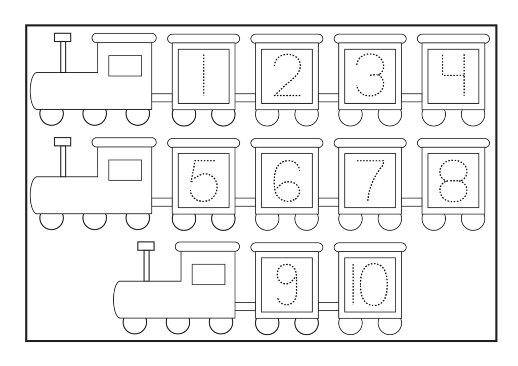 Number Tracer Pages For Kids Activity Shelter