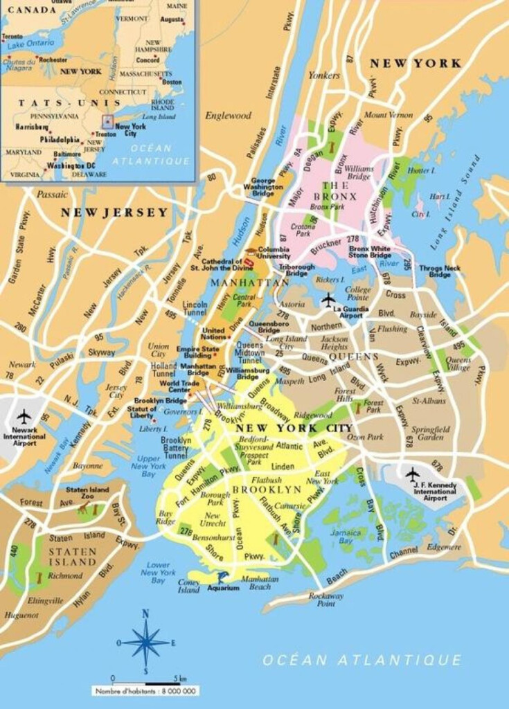 NYC Map Printable Map Of New York New York USA 