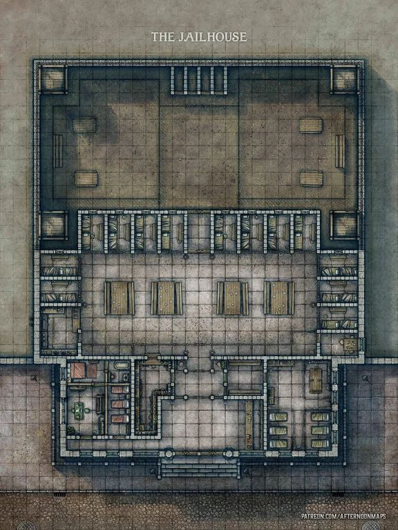  OC ART Send Your Players To Jail Jailhouse Prison Battle Map 30x40 