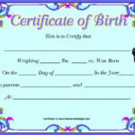 Official Blank Birth Certificate Template Fresh Free 6 Editable Ficial