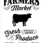 Old Fashioned Farmers Market Stencil By StudioR12 Fresh Produce