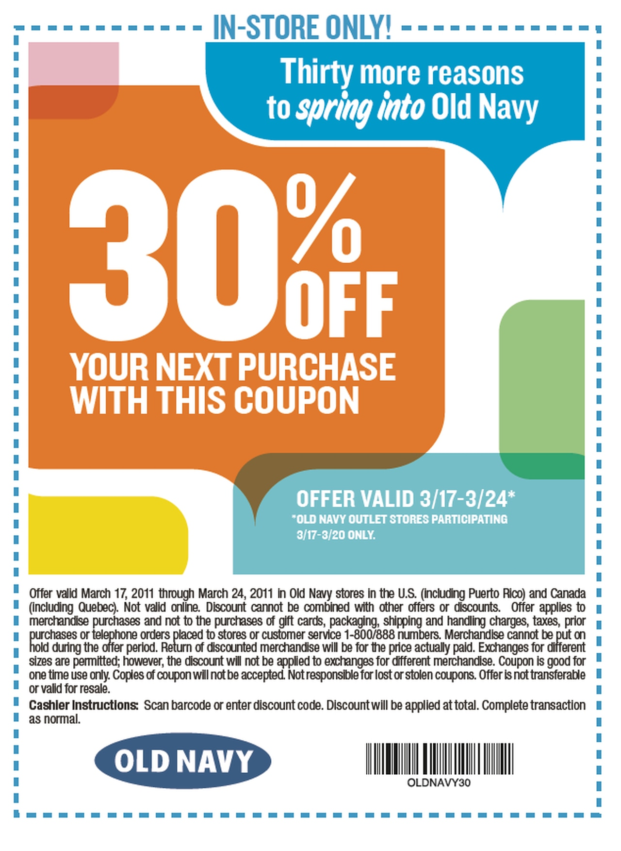 Old Navy 30 Off Printable Coupon Valid In Stores Through Tuesday Al