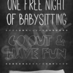 One Free Night Of Babysitting Free Printables Online