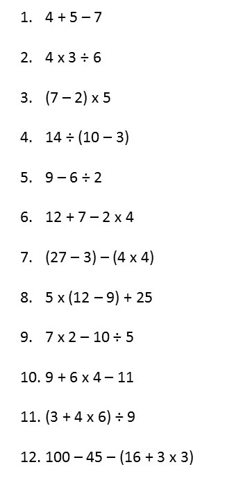 Order Of Operations