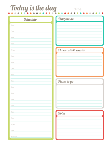 Organizing Planner The Harmonized House Project Free Printable 