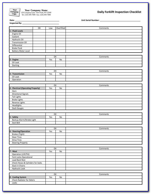 Osha Rigging Inspection Checklist Form Resume Examples a15qx4pDeQ